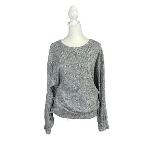 MELLODAY Nordstrom Gray Casual Pullover Long Sleeve Poly Stretch Sweater Large - Picture 1 of 10